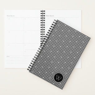 Cinza com Planejador Houndstooth de Destaque de Si