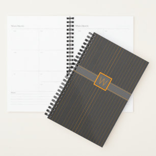 Cinza com Planejador Pinstripes Laranja