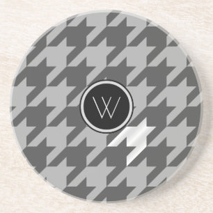 Cinza com Porta copos de Sandstone Houndstooth