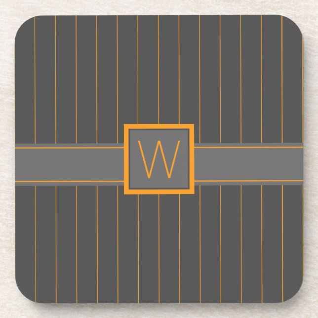 Cinza com Porta copos Praça Pinstripes Laranja (Frente)