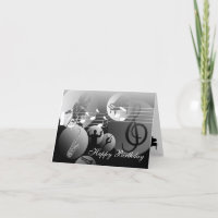 Cinza da música do amor do cartão de aniversário