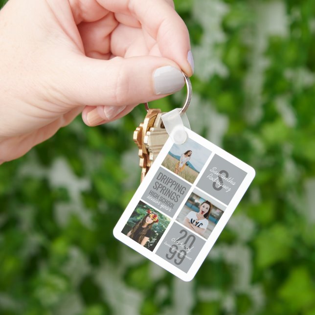 Cinza De 4 Fotos De Chaveiro De Silver (Mão)