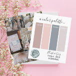 Cinza de Blush Clássico Cores de Casamento PalettP<br><div class="desc">Placa de Paleta de Cores de Casamento da Cinza Blush Classy 2024</div>