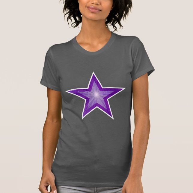 Cinza de camisetas brancas roxas (Frente)