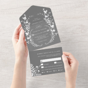 Cinza de Casamento de Wreath na Floresta Branca Si