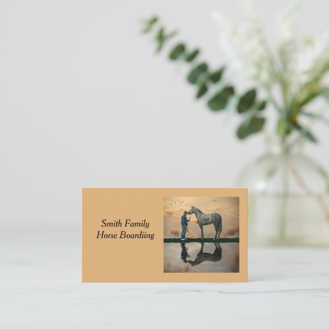 Cinza De Cavalo E Cartão de visita De OTTB (Em pé/Frente)
