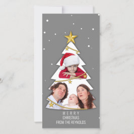 Cinza de Colagem de Fotos da Árvore de Natal Moder