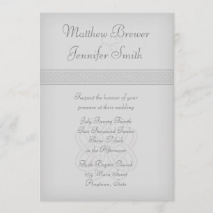 Cinza de custódia Convite para Casamento Celta Ir