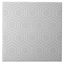 Cinza de padrão Hexagon e Azulejo de cerâmica mode