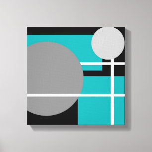 Cinza de Teto Moderno Branco - Canvas