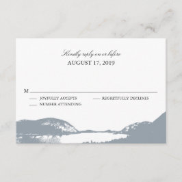 Cinza do lago de montanha | RSVP de Casamento