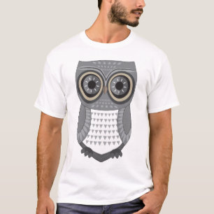 Cinza do t-shirt da coruja