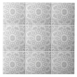 Cinza e azulejo de cerâmica geométrica branca