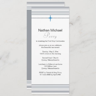 Cinza e Convite à Primeira Comunhão da Cruz Azul