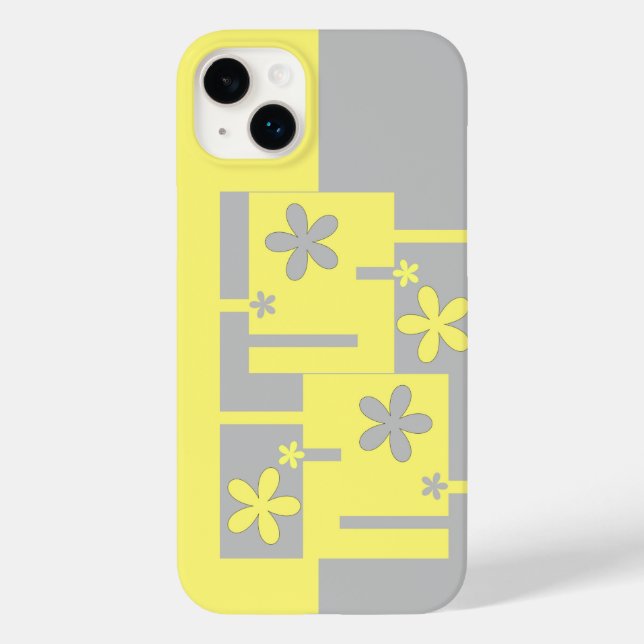 cinza e impressão amarela, capas de iphone de gabi (Verso)
