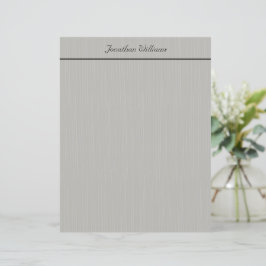 Cinza Elegante Personalizado - Papel de Carta Come