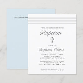Cinza Elegante Strike Elegante BAPTISM Blue Cross 