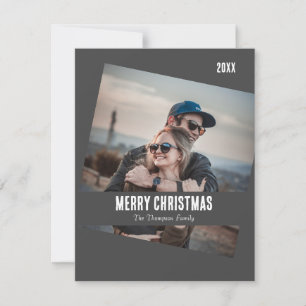 Cinza escura mínima moderna de fotos de Natal