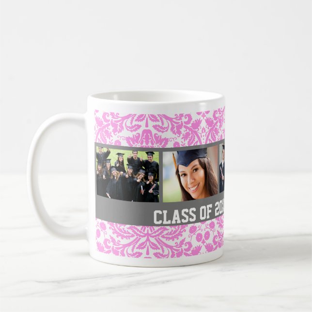 Cinza feito sob encomenda do rosa da caneca da (Esquerda)