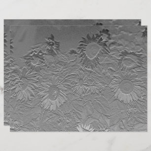 Cinza Floral de Prata de Girassol