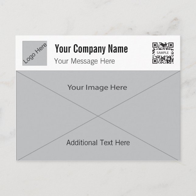 Cinza Genérica de Modelo de Cartão Postal 1 (Frente)