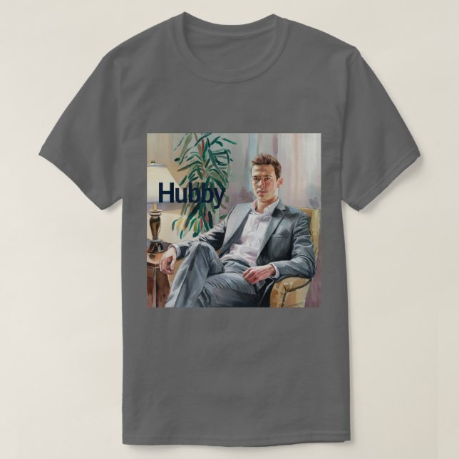 Cinza Hubby T-Shirt (Frente do Design)