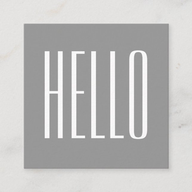 cinza minimalista simples tendência da cartão de v (Frente)