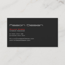 Cinza Mínimo de Texto da Cartão de visita Moderna