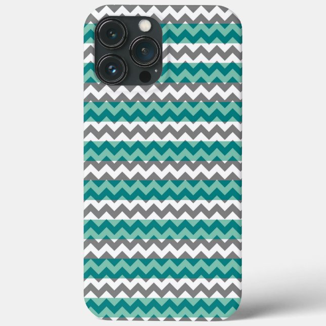 Cinza Mint Chevron Zigzag (Verso)