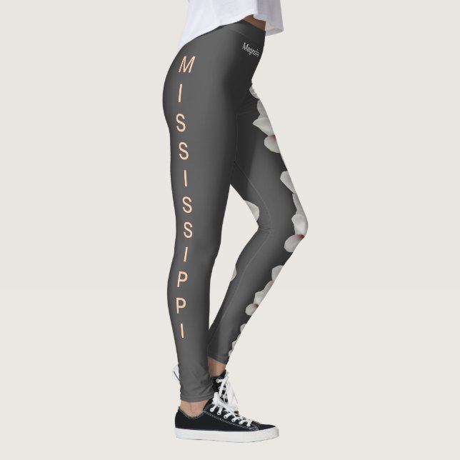 Cinza Mississipi - Leggings da Flor do Estado (Direita)