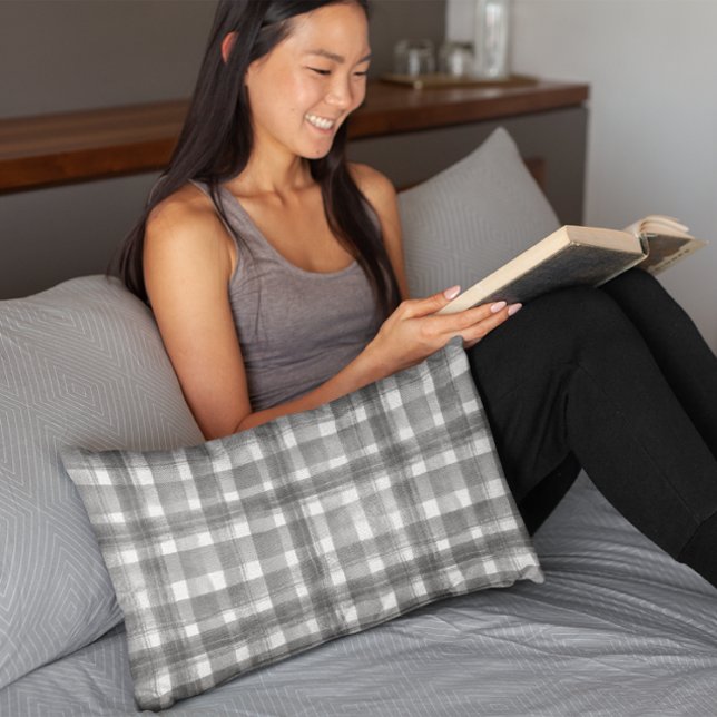 Cinza n White Watercolor Gingham - Padrão Verifica (Criador carregado)