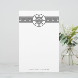 Cinza naves com artigos de papelaria personalizado