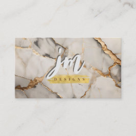 Cinza Negra e Cartão de visita Moderno do Marble D