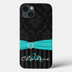 Cinza Negra Mala Aqua Damasco para Inclusos