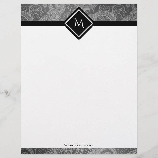 Cinza Paisley Inicial (Frente)