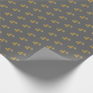 Cinza, Papel de embrulho de evento falso dourado 4
