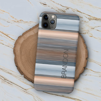 Cinza Personalizada Blue Taupe Brown Watercolor St