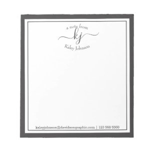 Cinza Personalizada   Da Mesa Do Bloco De Notas