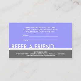 Cinza pervinca simples referir cartões personaliza
