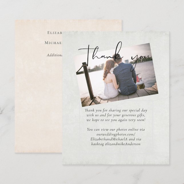 CINZA Pêssego do ORÇAMENTO Aquarela Obrigado (Frente/Verso)