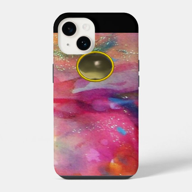 CINZA PINK AZUL FUCHSIA Agate Gemstone (Verso)