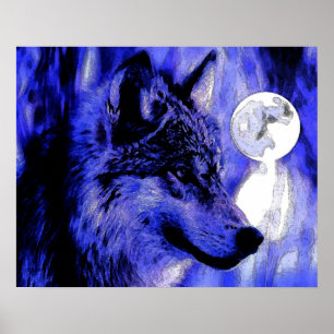 Cinza Poster de Wolf & Moon