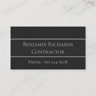 Cinza preto, Cartão de visita e branco tradicionai