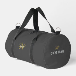 Cinza Preto Personalizado Monograma Inicial Esport