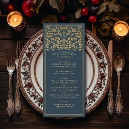Cinza Real Medieval Sword Wedding Flat Menu
