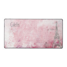 Cinza Rosa Vintage Je T'aime Eiffel Torre Personal