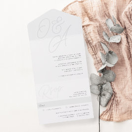 Cinza | Script Watermark Monograma Wedding