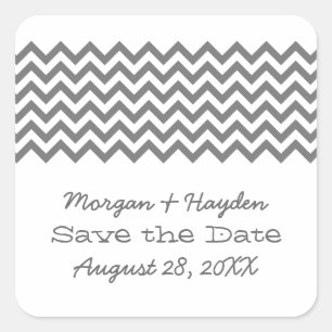 Cinza Simple Chevron Salve os Adesivos de Data