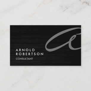 Cinza Simples De Cartão de visita De Madeira