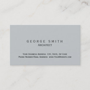 Cinza simples de Cartão de visita moderna simples